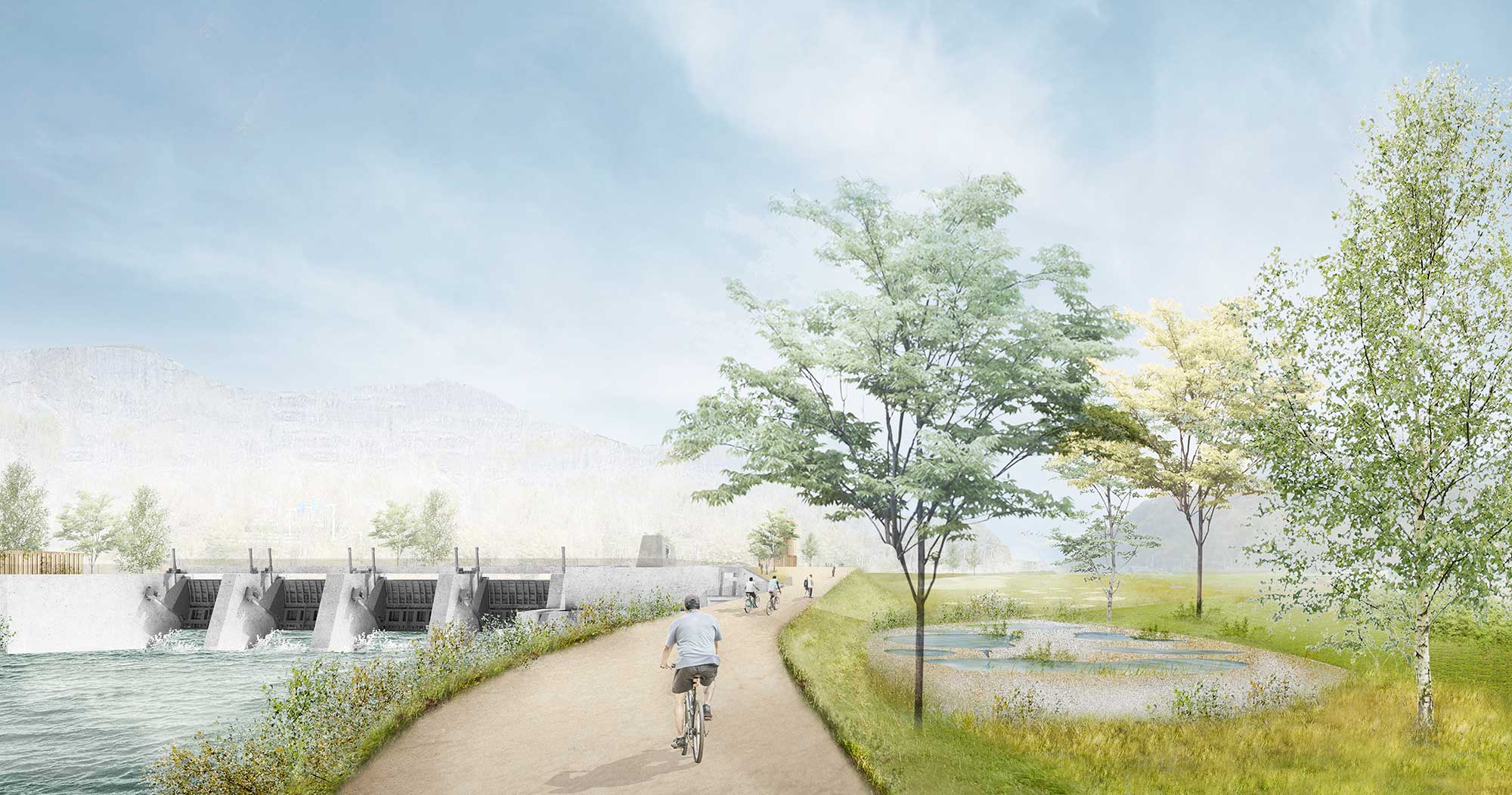 Palier depuis aval RG